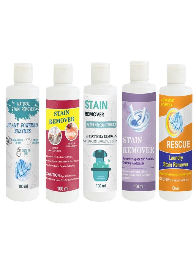 TOOVUS Stain Remover Combo Pack of Shirt, Red, Doll, Purple and Orange Stain Remover | Multi-Surface Cleaning Solution for Clothes, Fabrics, Upholstery (100 g Each) - Image 1